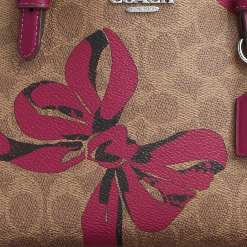 Mollie Tote Bag 25 In Signature Canvas With Bow Print