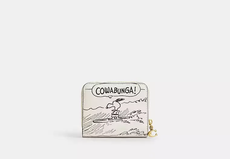 Coach X Peanuts Essential Billfold Wallet With Newspaper Print