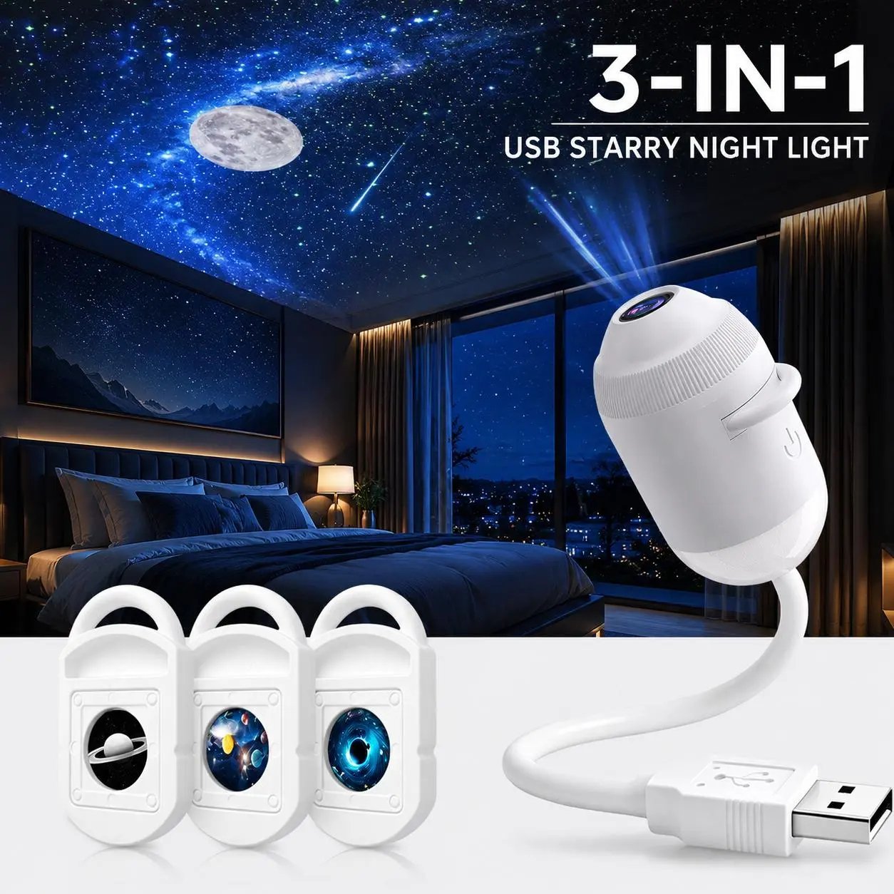 Plug-And-Play Hd Star Projector