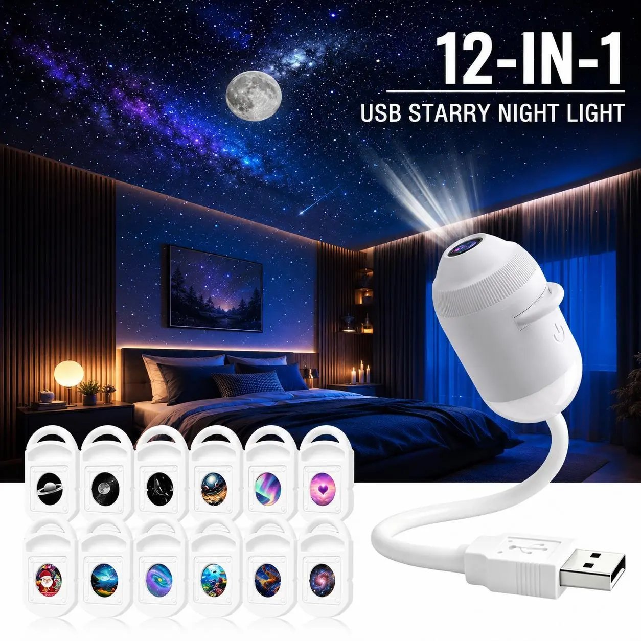 Plug-And-Play Hd Star Projector