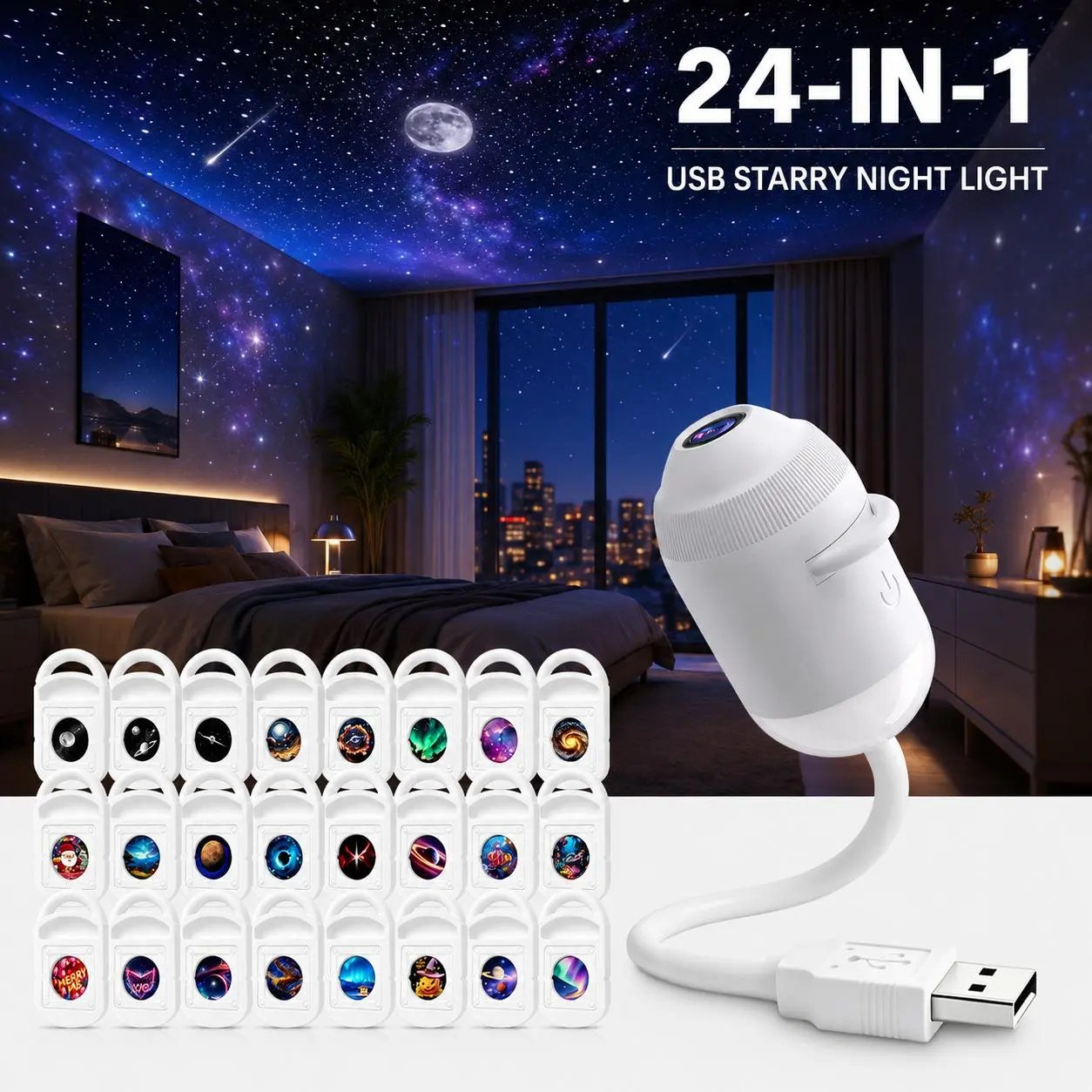 Plug-And-Play Hd Star Projector