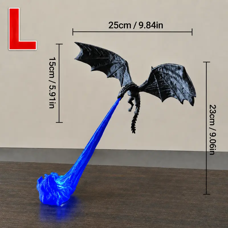 3D Printed Dragon Flame Book Nook with Light Mystical