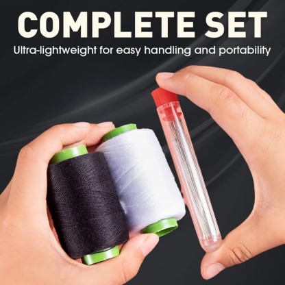 36/41 Pcs Big Eye Steel Needles & Thread Set
