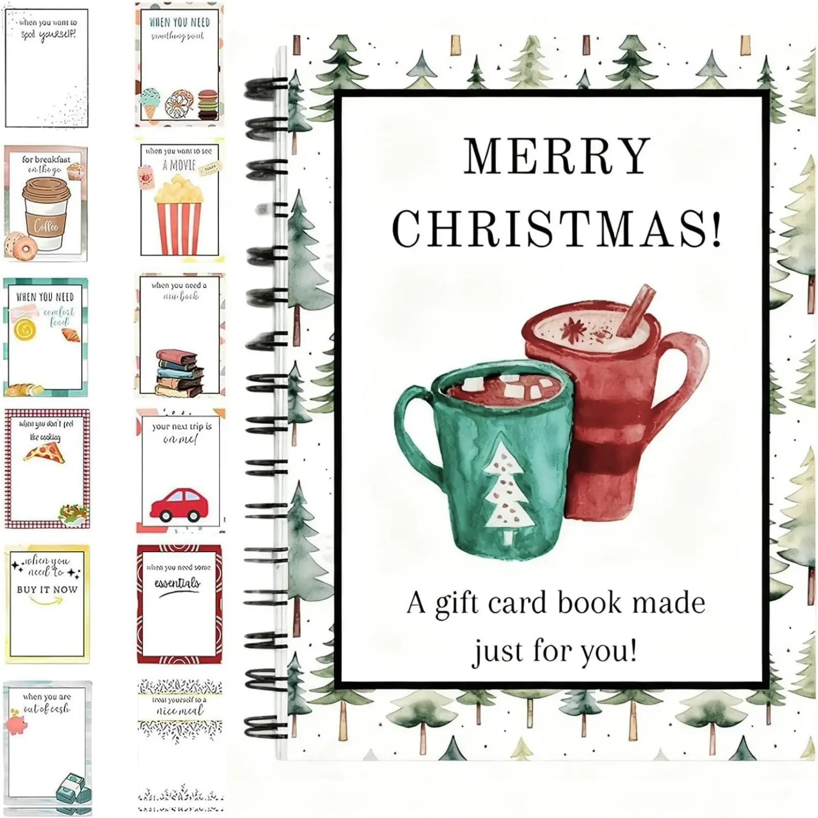 DIY Spiral Bound Merry Christmas Gift Card Album