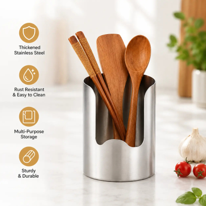 Thickened Stainless Steel Utensil Organizer