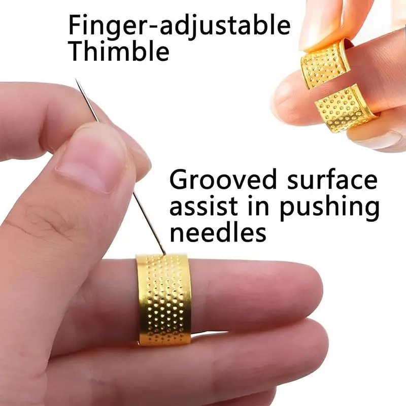 36/41 Pcs Big Eye Steel Needles & Thread Set