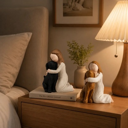 Dog Memorial Angel Resin Figurine Statue