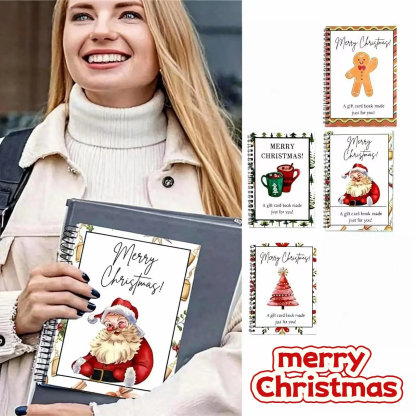DIY Spiral Bound Merry Christmas Gift Card Album