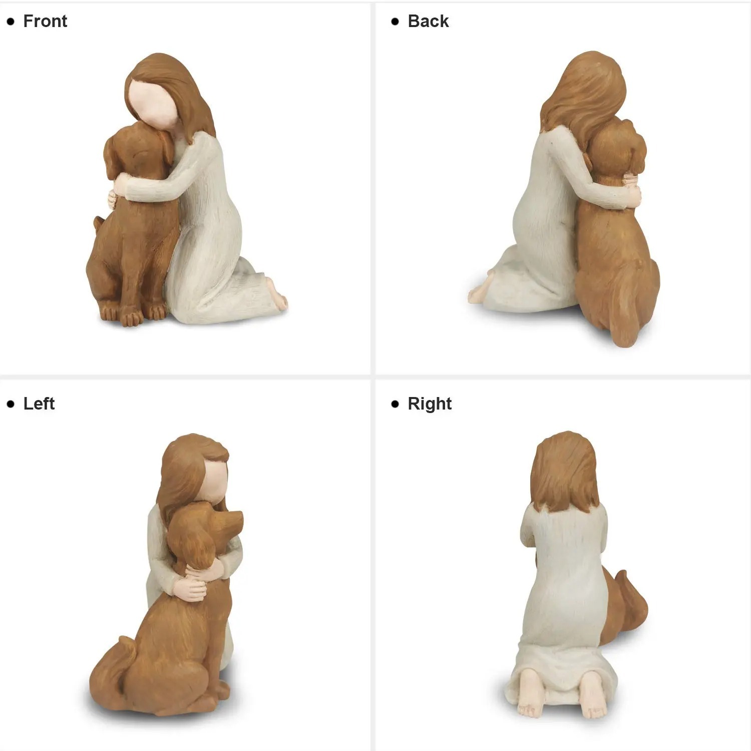 Dog Memorial Angel Resin Figurine Statue