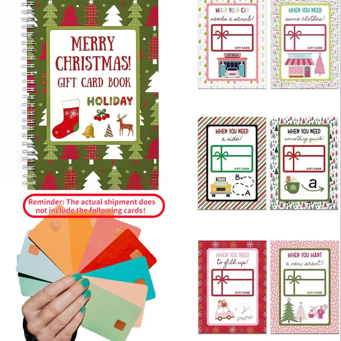 DIY Spiral Bound Merry Christmas Gift Card Album