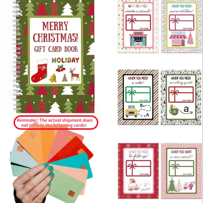 DIY Spiral Bound Merry Christmas Gift Card Album