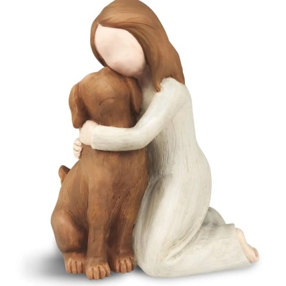 Dog Memorial Angel Resin Figurine Statue