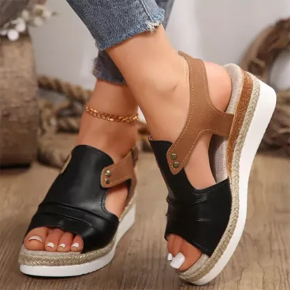 Women's Chunky Platform Classic Leather Sandals