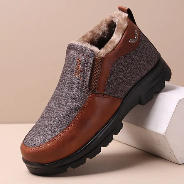 Keep Warm Winter Boots Slip on Comfortable Plush Fur Ankle Boots