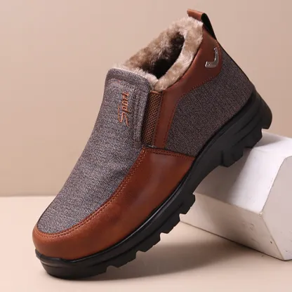 Keep Warm Winter Boots Slip on Comfortable Plush Fur Ankle Boots