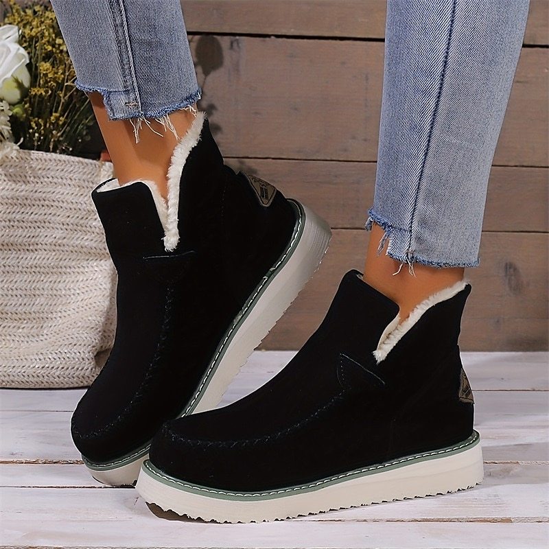 Women's Winter Ankle Boots with Faux Fur Lining