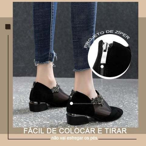 Women's comfortable zippered sexy shoes