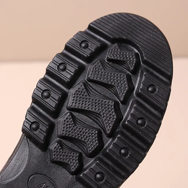 Keep Warm Winter Boots Slip on Comfortable Plush Fur Ankle Boots