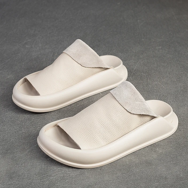 Women's Soft Leather Platform Sandals