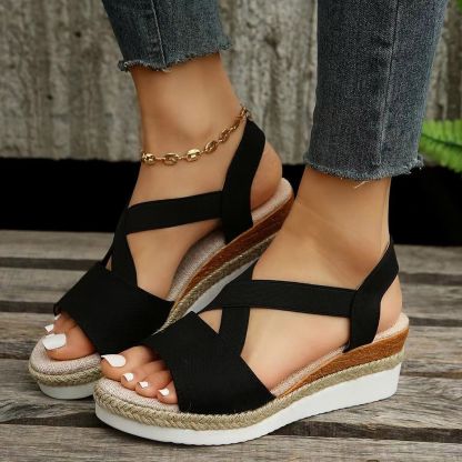 Women's Chunky Platform Classic Flat Bottom Slope Heel Sandals