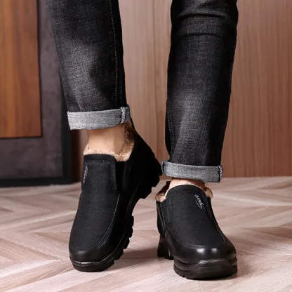 Keep Warm Winter Boots Slip on Comfortable Plush Fur Ankle Boots