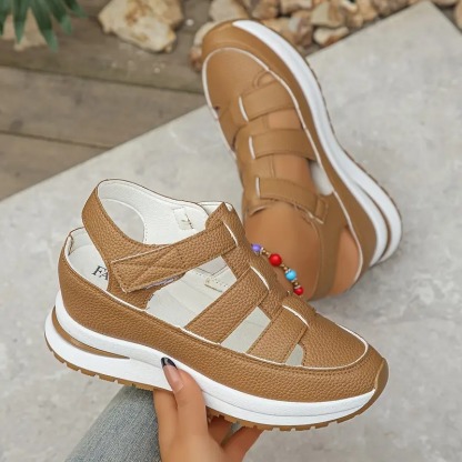 Hollow Wedge Breathable Sandals