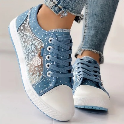 Women's Floral Mesh Sneakers