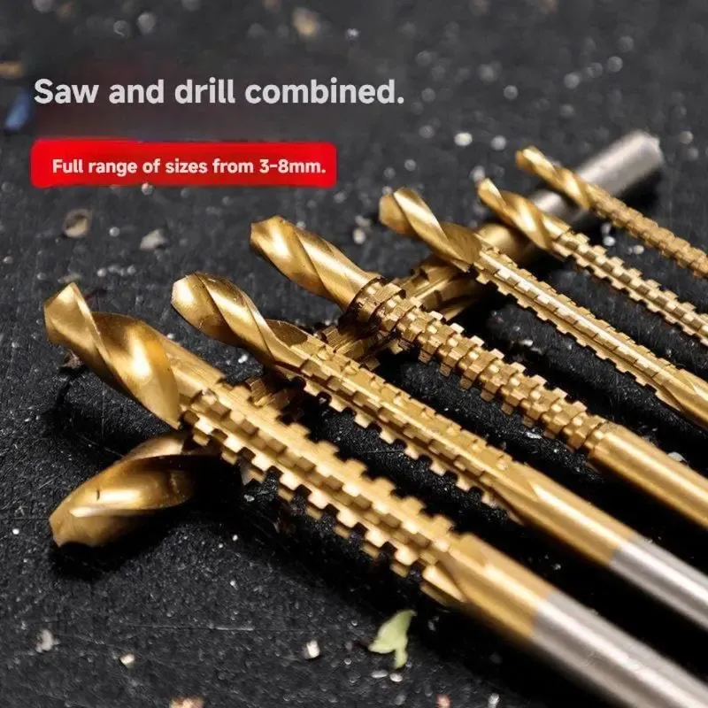 6Pcs Titanium Coated HSS Drill Bits