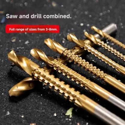 6Pcs Titanium Coated HSS Drill Bits