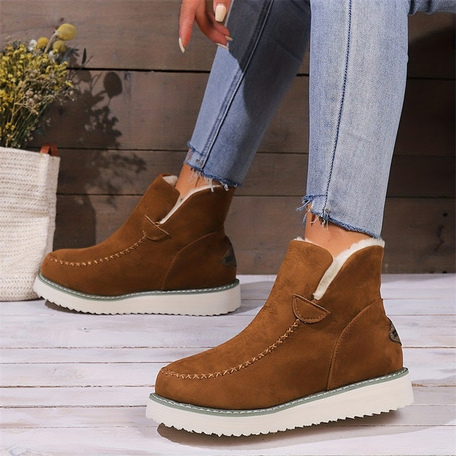 Women's Winter Ankle Boots with Faux Fur Lining