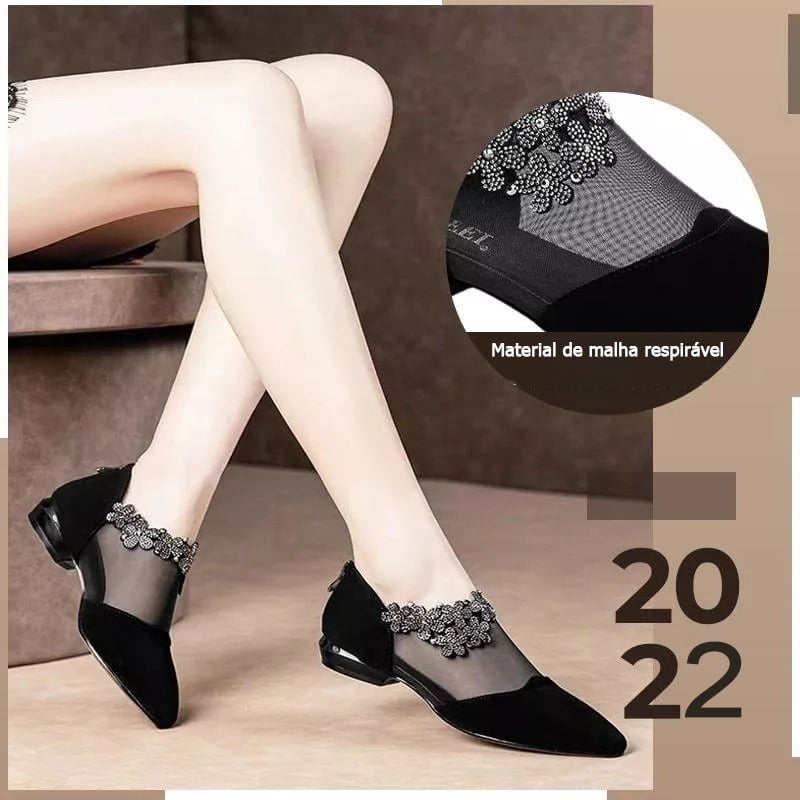 Women's comfortable zippered sexy shoes