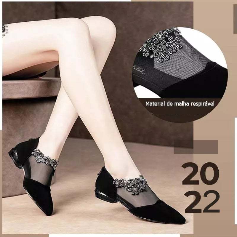Women's comfortable zippered sexy shoes