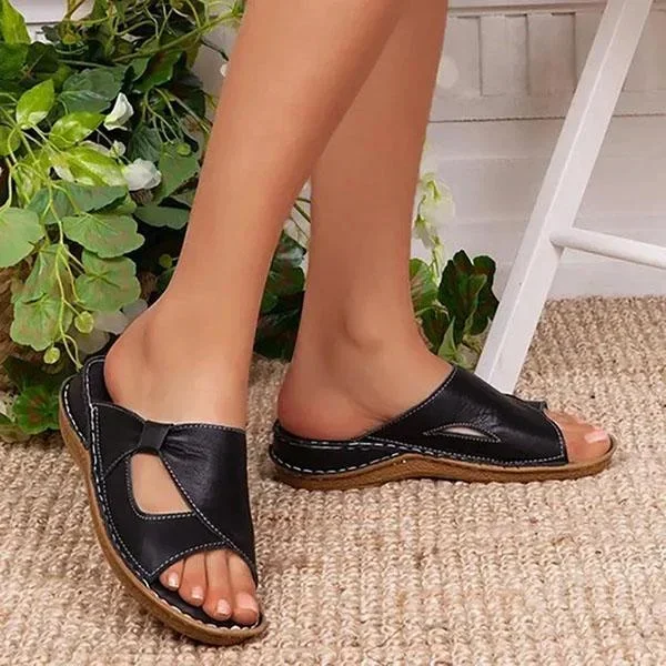 Arch Support Leather Sandals