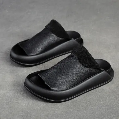 Women's Soft Leather Platform Sandals