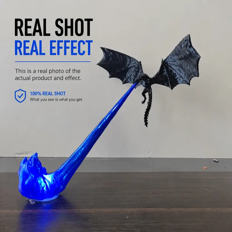 3D Printed Dragon Flame Book Nook with Light Mystical