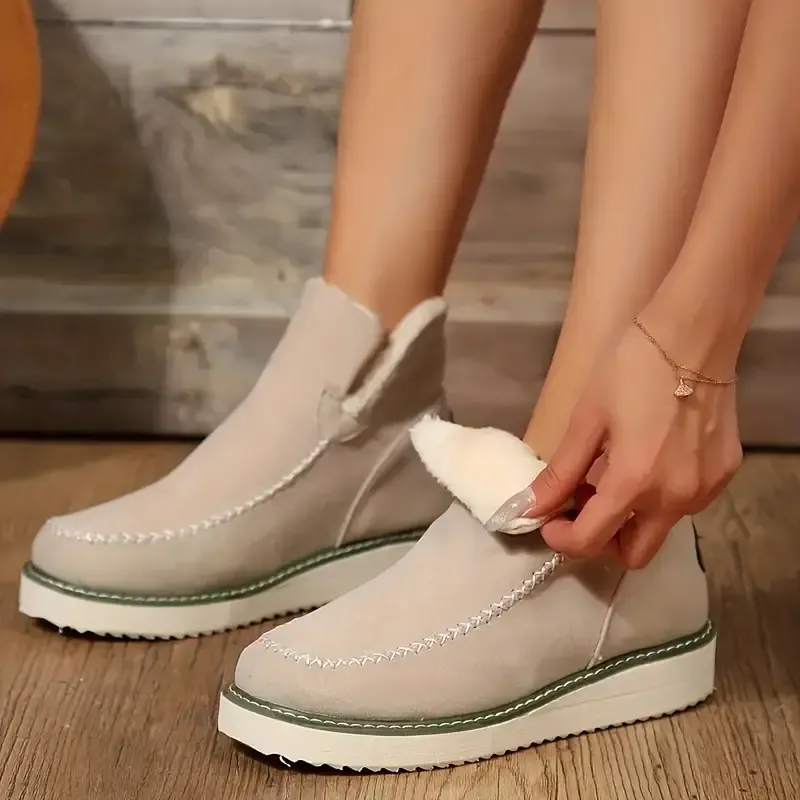 Women's Winter Ankle Boots with Faux Fur Lining