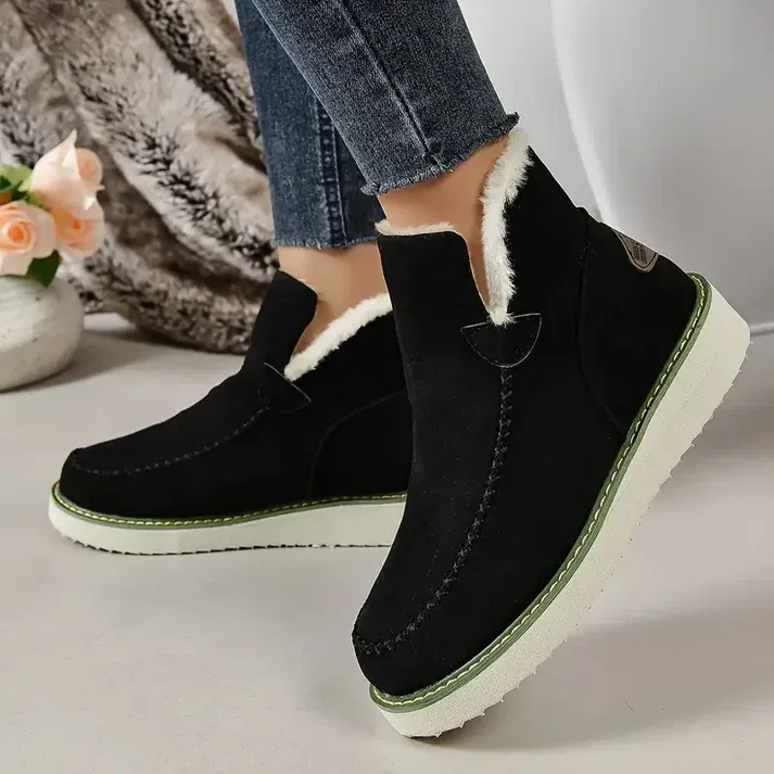 Women's Winter Ankle Boots with Faux Fur Lining