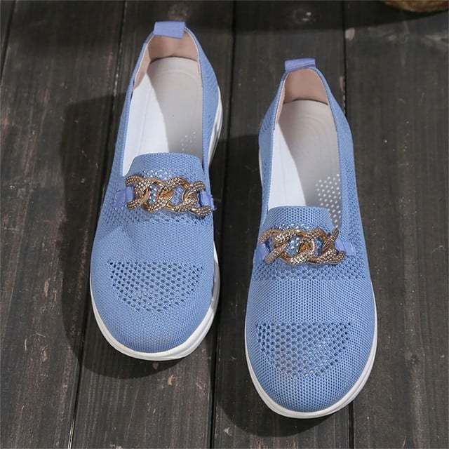 Women's Woven Breathable Casual Wedge Sneakers