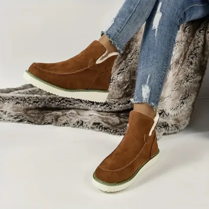 Women's Winter Ankle Boots with Faux Fur Lining