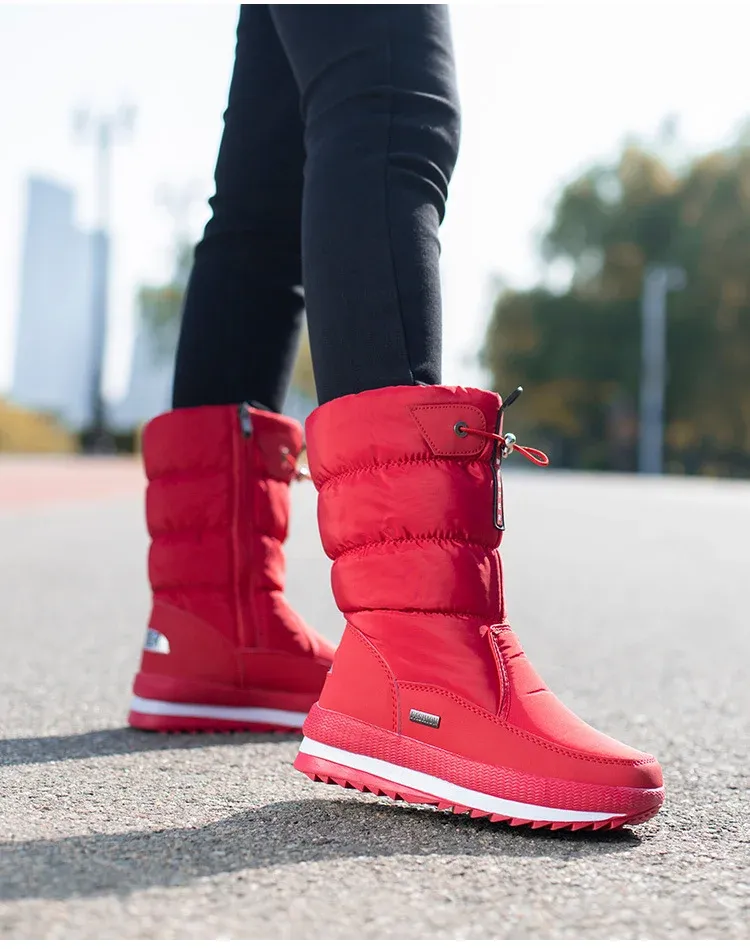 Premium Waterproof Faux Fur Non-Slip Women's Snow Boots