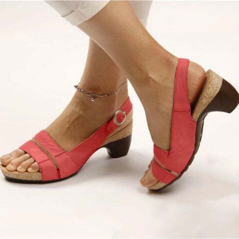 Comfortable Elegant Low Chunky Heel Shoes