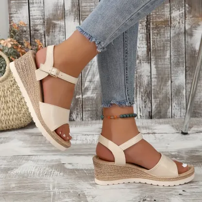 Women's Comfort Classic Wedge Bowtie Slide Sandals