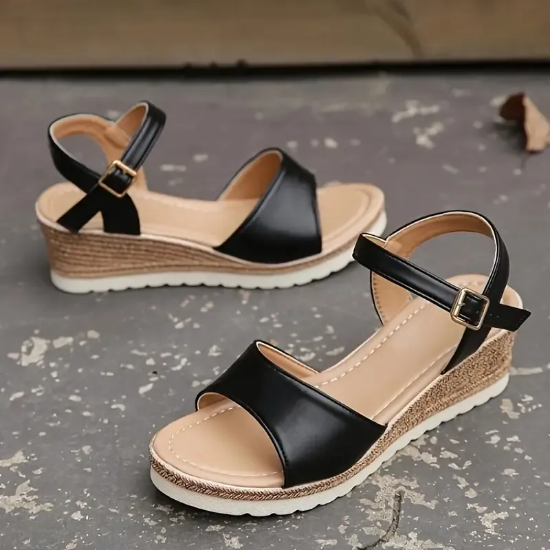 Women's Comfort Classic Wedge Bowtie Slide Sandals