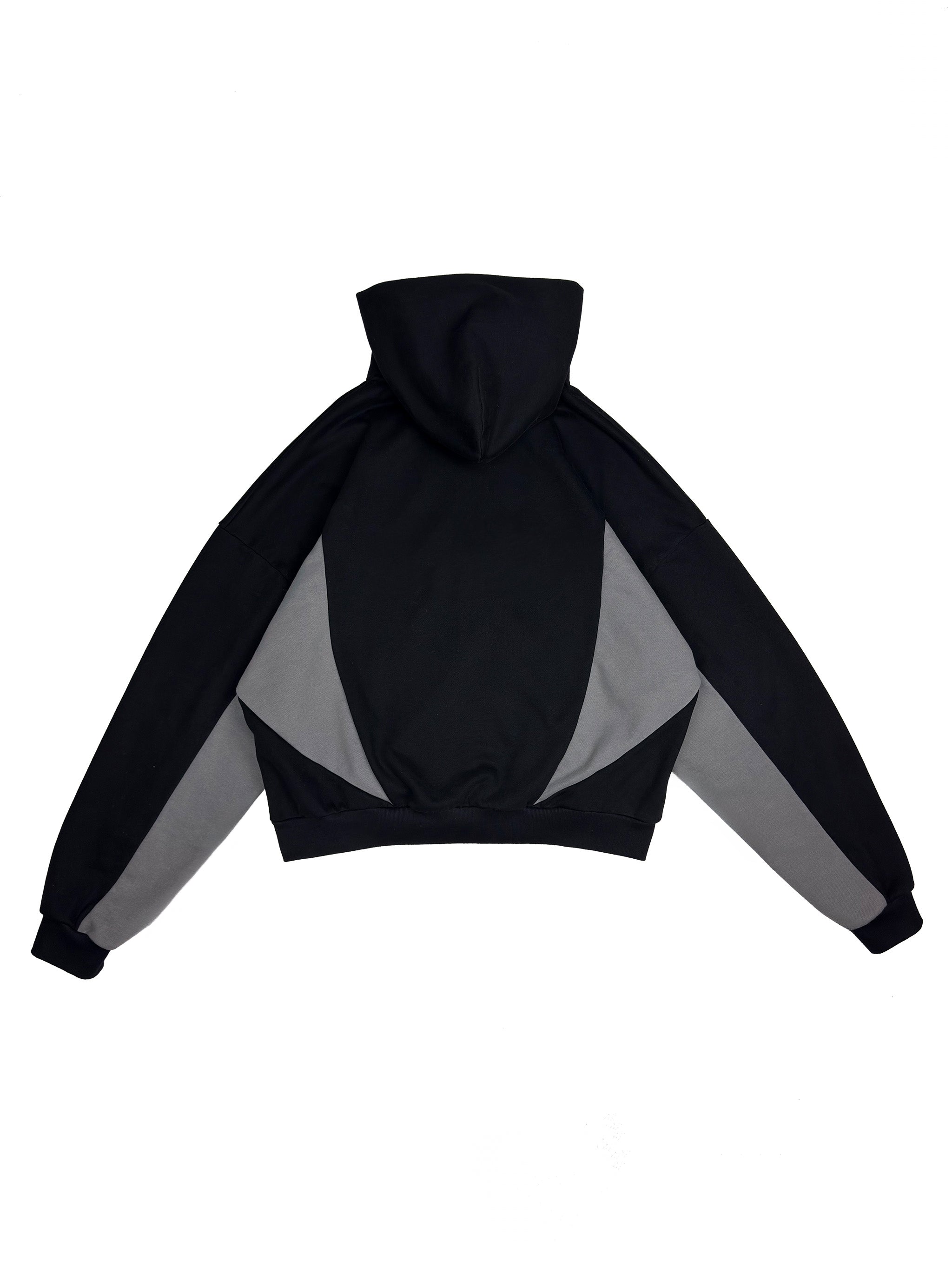 BLACK/GREY - BAthtLACLAVA ZIP HOODIE -
