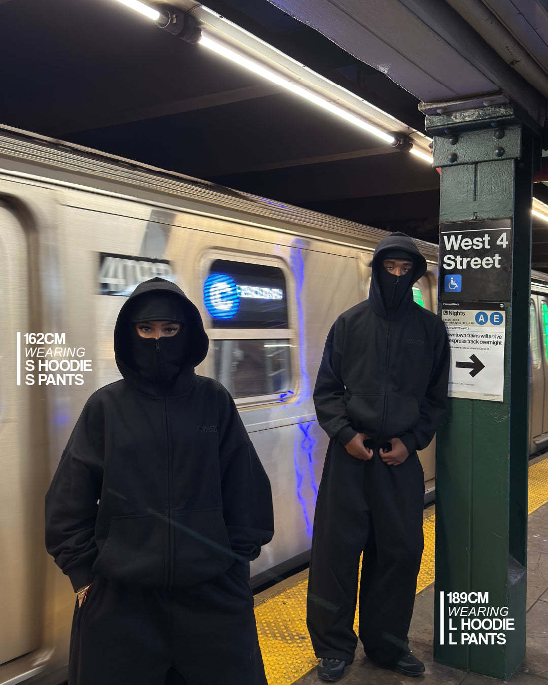 ALL BLACK - BAthtLACLAVA ZIP HOODIE -