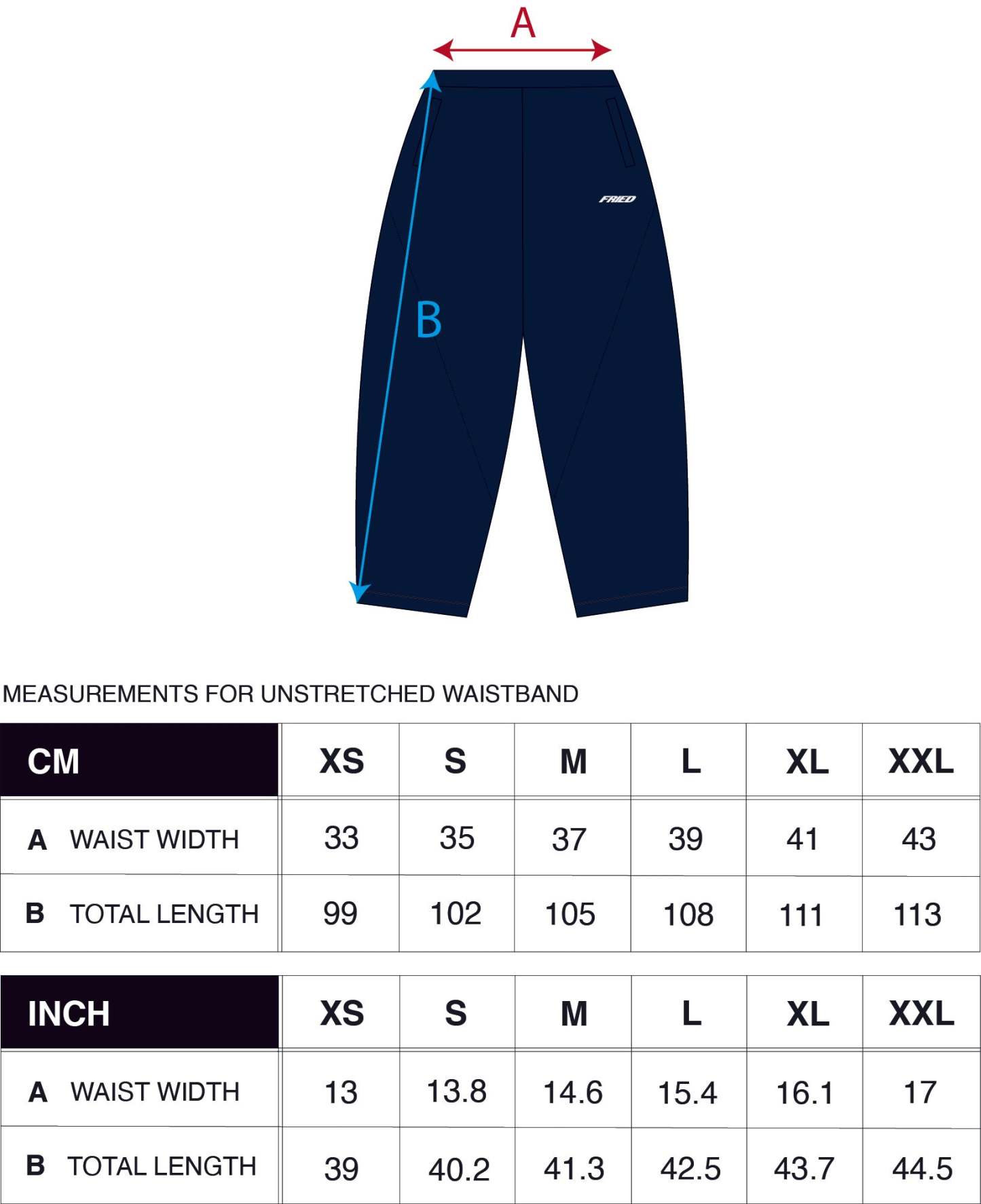 DARK BLUE - OPEN LEG JOGGER -