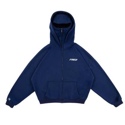 DARK BLUE - BAthtLACLAVA ZIP HOODIE -