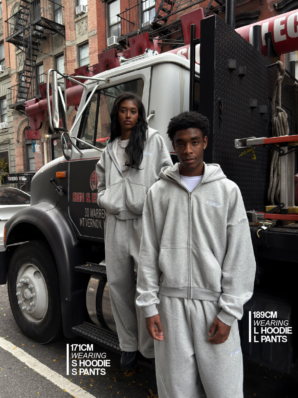 MELANGE GREY - BAthtLACLAVA ZIP HOODIE -