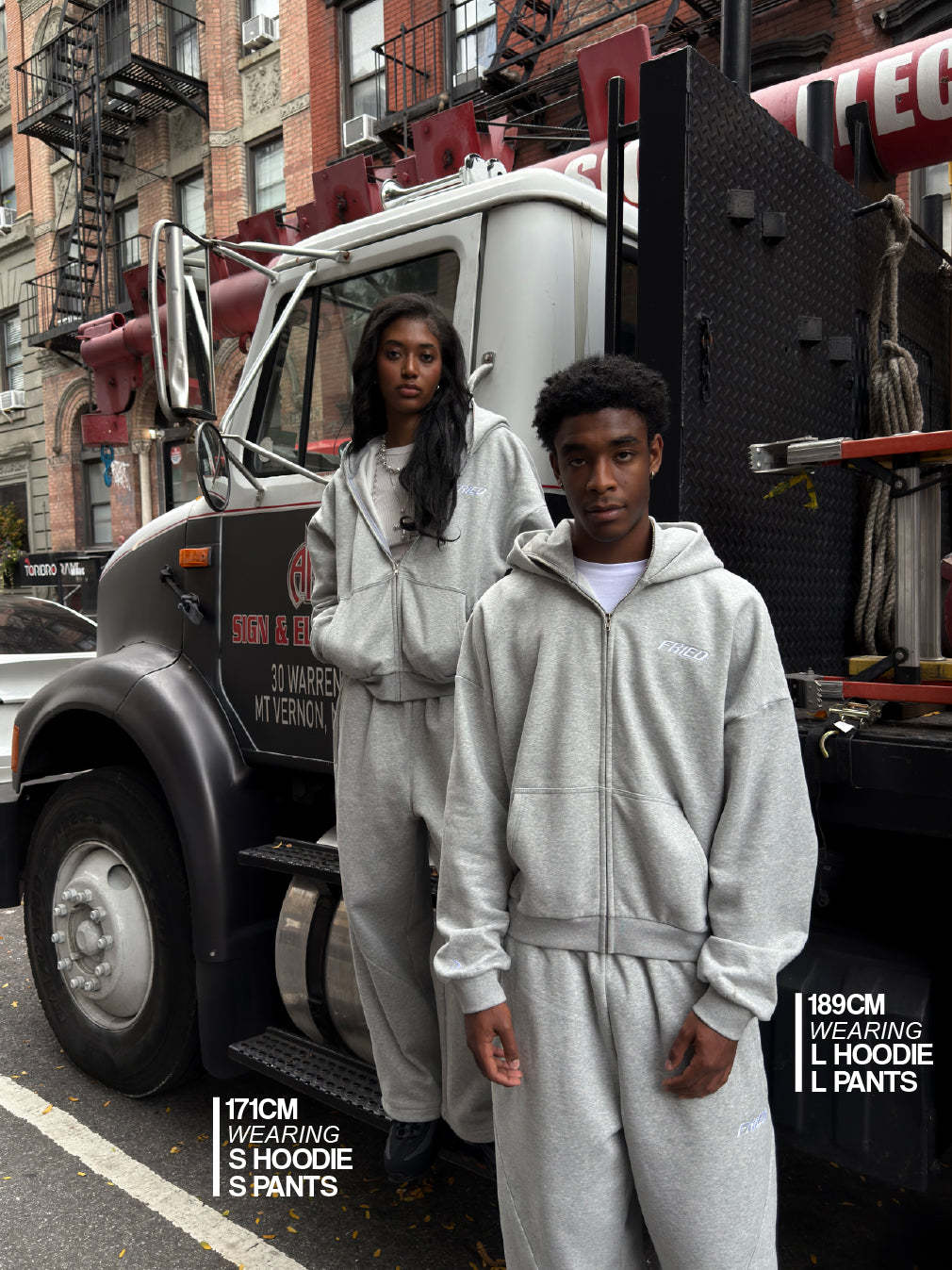 MELANGE GREY - BAthtLACLAVA ZIP HOODIE -