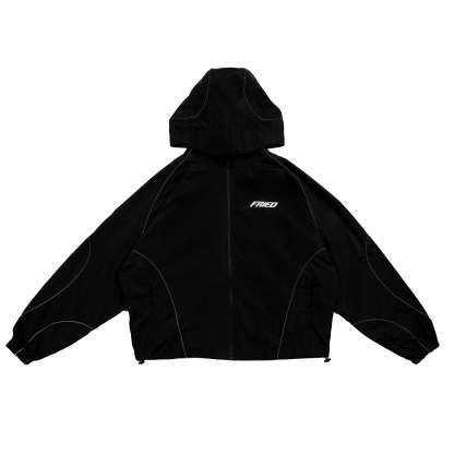 BLACK - WATERPROOF ZIP HOODIE -